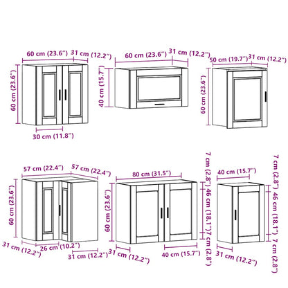 Set Mobili da Cucina 11 pz Porto Neri Legno Multistrato | homemem39
