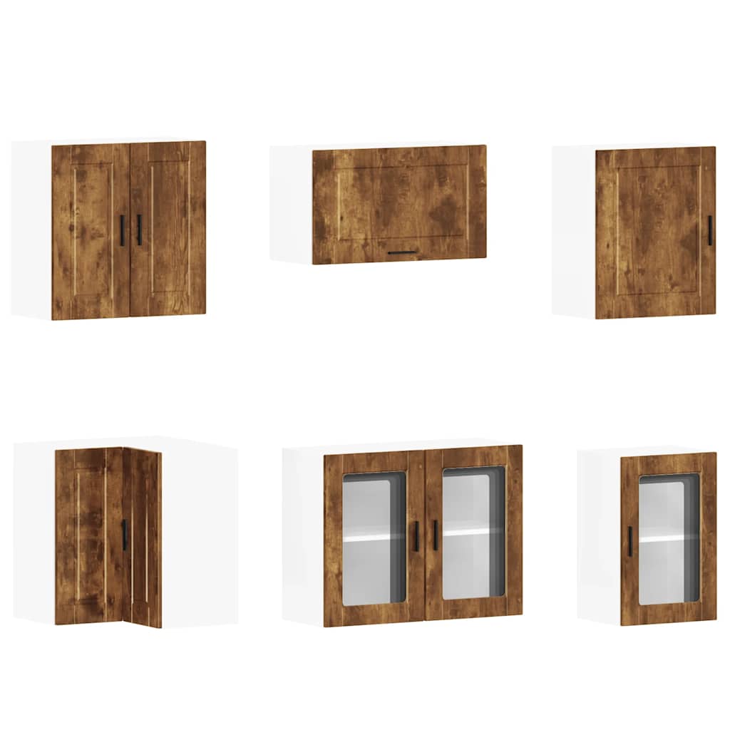 Set Mobili da Cucina 11 pz Porto Rovere Fumo in Truciolato - homemem39