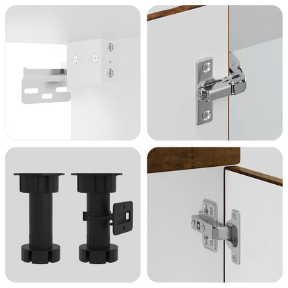 Set Mobili da Cucina 11 pz Porto Rovere Fumo in Truciolato - homemem39