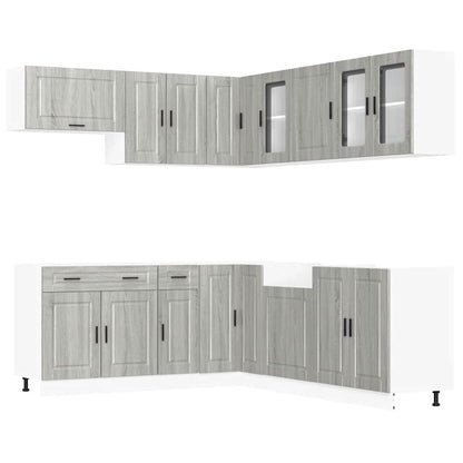Set Mobili da Cucina 11 pz Porto Grigio Sonoma in Truciolato | homemem39
