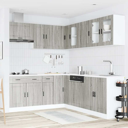 Set Mobili da Cucina 11 pz Porto Grigio Sonoma in Truciolato | homemem39