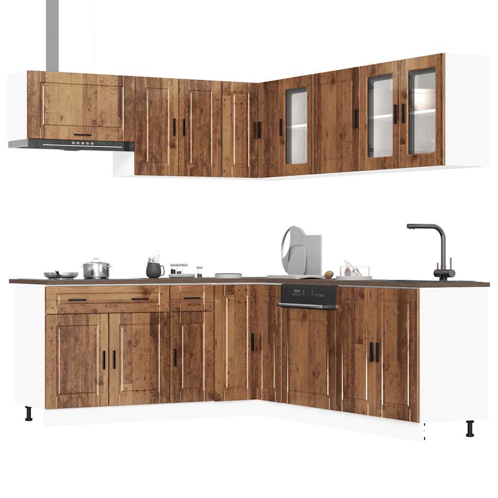 Set Mobili da Cucina 11 pz Porto Legno Antico in Truciolato | homemem39