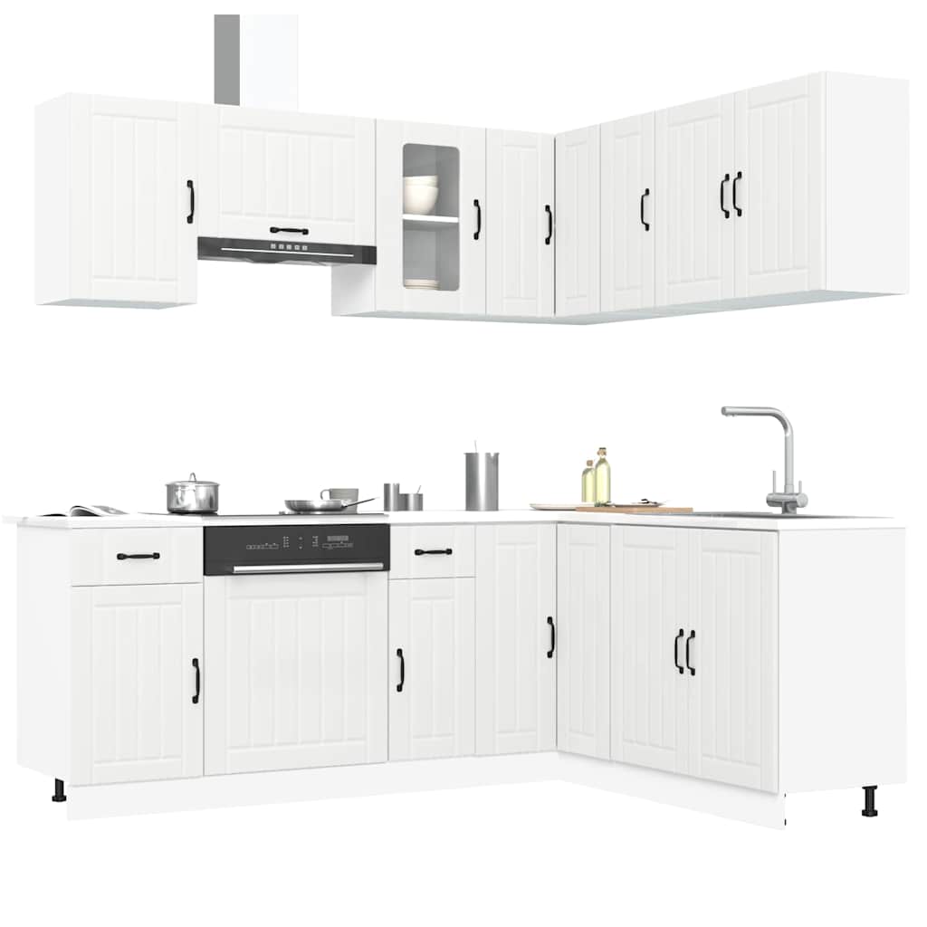 Set Mobili da Cucina 11 pz Kalmar Bianchi Legno Multistrato | homemem39