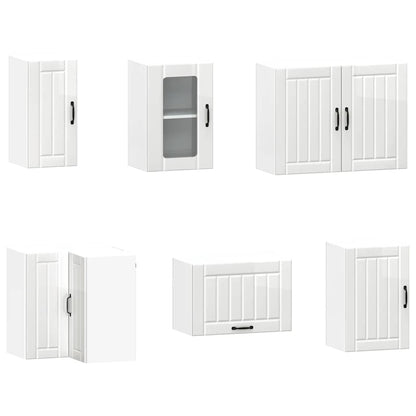 Set Mobili da Cucina 11 pz Kalmar Bianchi Lucido in Truciolato | homemem39