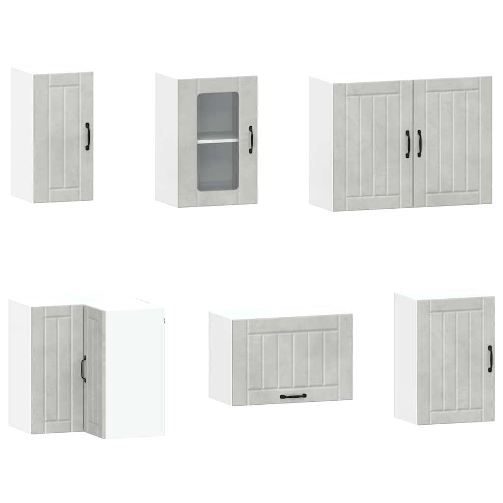 Set Mobili da Cucina 11 pz Kalmar Grigio Cemento in Truciolato | homemem39