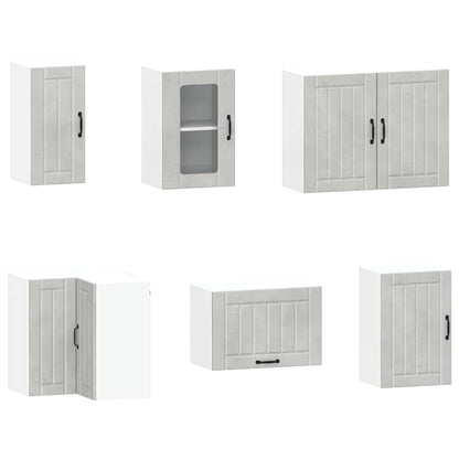 Set Mobili da Cucina 11 pz Kalmar Grigio Cemento in Truciolato | homemem39