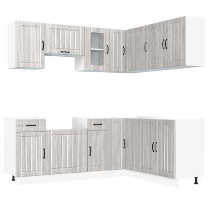 Set Mobili da Cucina 11 pz Kalmar Grigio Sonoma in Truciolato | homemem39