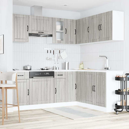 Set Mobili da Cucina 11 pz Kalmar Grigio Sonoma in Truciolato | homemem39