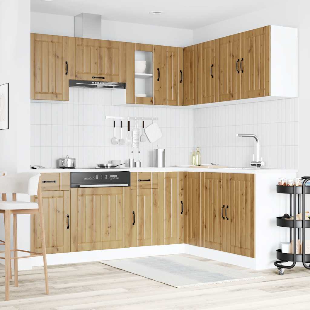 Set Mobili da Cucina 11 pz Kalmar Rovere Artigianale Truciolato | homemem39