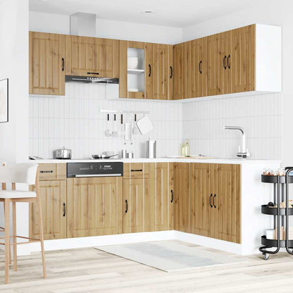 Set Mobili da Cucina 11 pz Kalmar Rovere Artigianale Truciolato | homemem39
