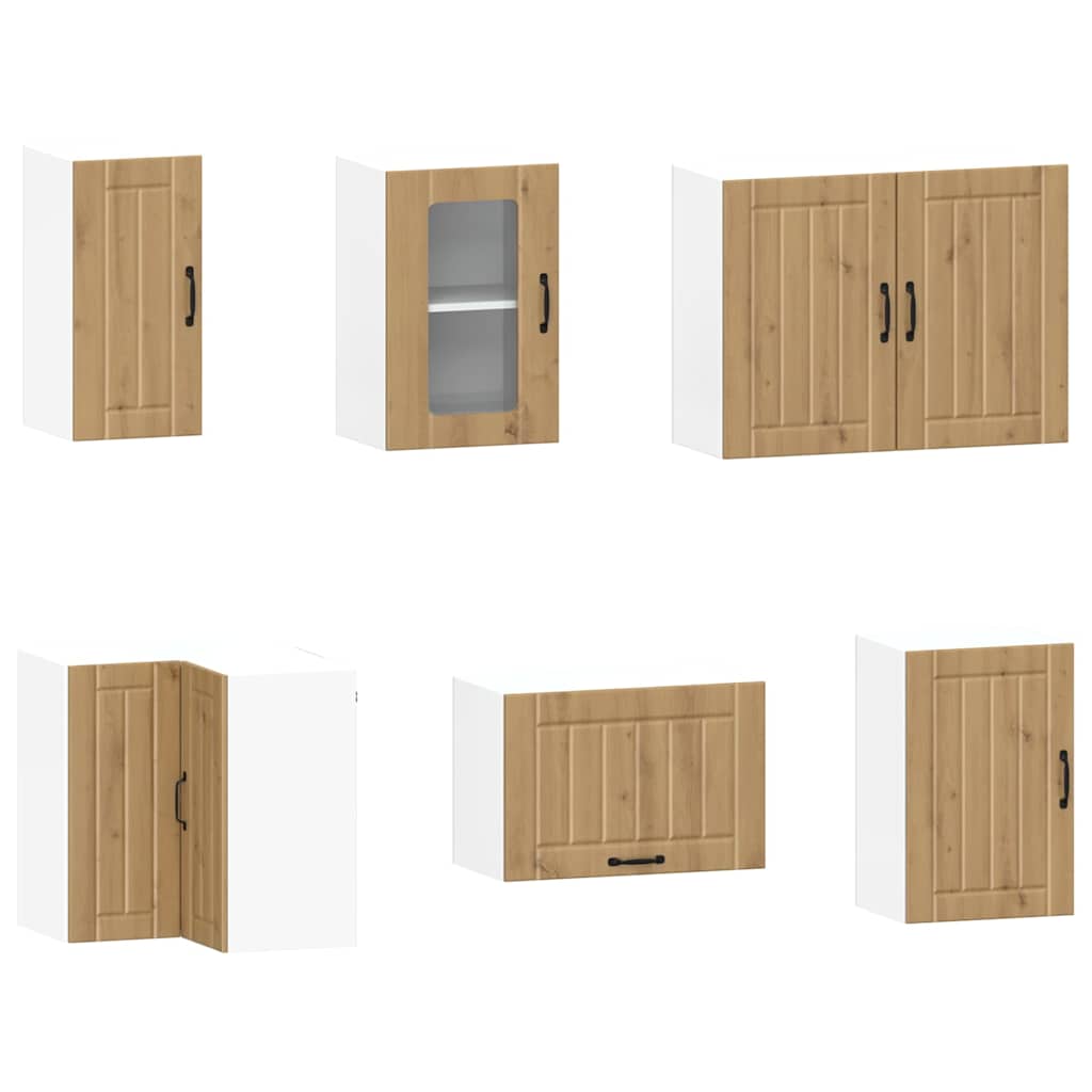 Set Mobili da Cucina 11 pz Kalmar Rovere Artigianale Truciolato | homemem39