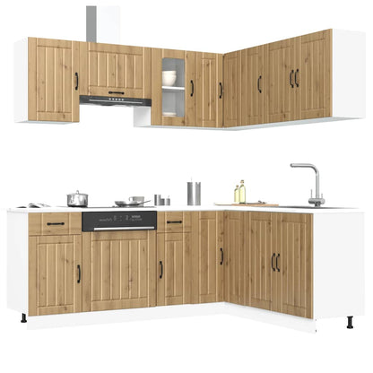 Set Mobili da Cucina 11 pz Kalmar Rovere Artigianale Truciolato | homemem39