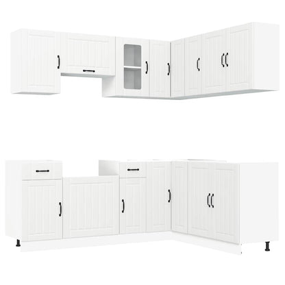 Set Mobili da Cucina 11 pz Lucca Bianchi Legno Multistrato | homemem39