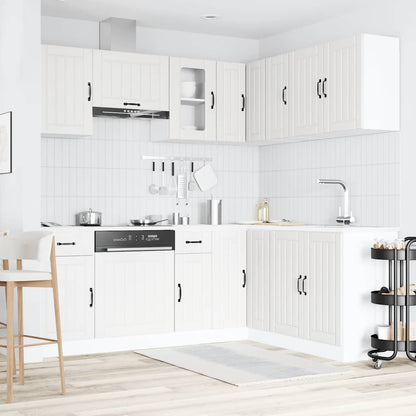 Set Mobili da Cucina 11 pz Lucca Bianchi Legno Multistrato | homemem39