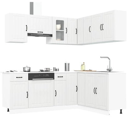 Set Mobili da Cucina 11 pz Lucca Bianchi Legno Multistrato | homemem39