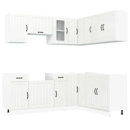 Set Mobili da Cucina 11 pz Lucca Bianchi Lucido in Truciolato | homemem39