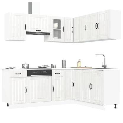 Set Mobili da Cucina 11 pz Lucca Bianchi Lucido in Truciolato | homemem39