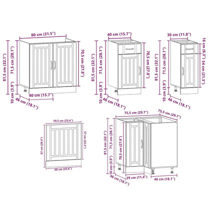 Set Mobili da Cucina 11 pz Lucca Rovere Sonoma in Truciolato | homemem39