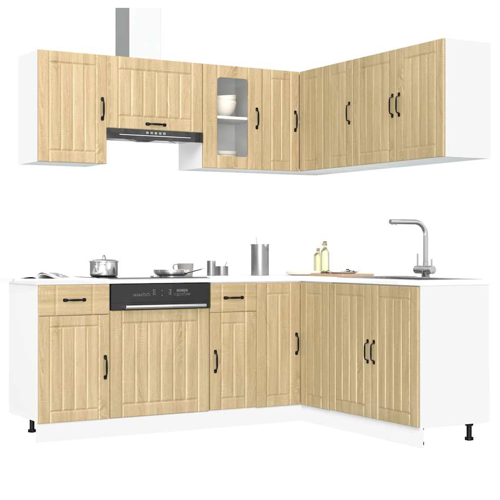 Set Mobili da Cucina 11 pz Lucca Rovere Sonoma in Truciolato