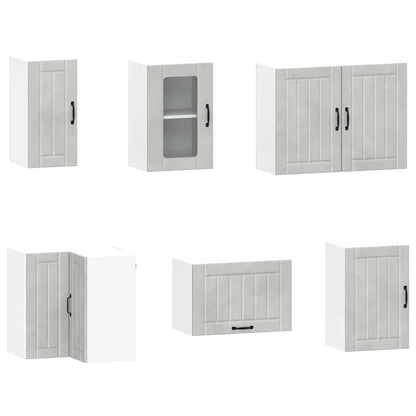 Set Mobili da Cucina 11 pz Lucca Grigio Cemento in Truciolato