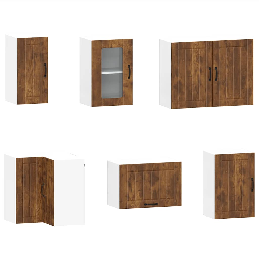 Set Mobili da Cucina 11 pz Lucca Rovere Fumo in Truciolato | homemem39