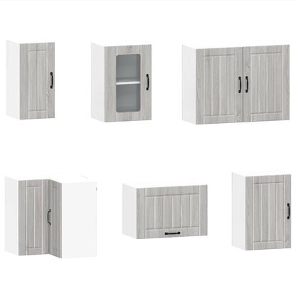 Set Mobili da Cucina 11 pz Lucca Grigio Sonoma in Truciolato | homemem39