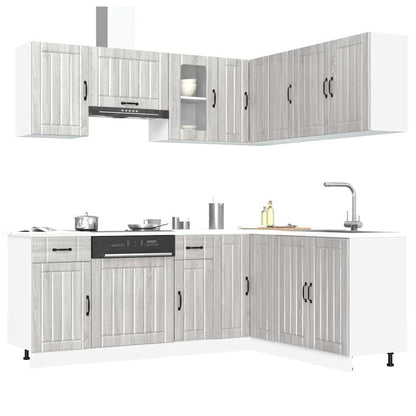 Set Mobili da Cucina 11 pz Lucca Grigio Sonoma in Truciolato | homemem39