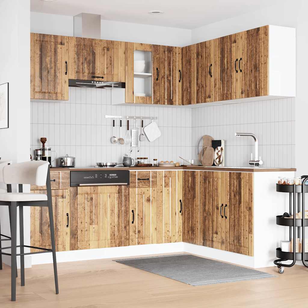 Set Mobili da Cucina 11 pz Lucca Legno Antico in Truciolato | homemem39