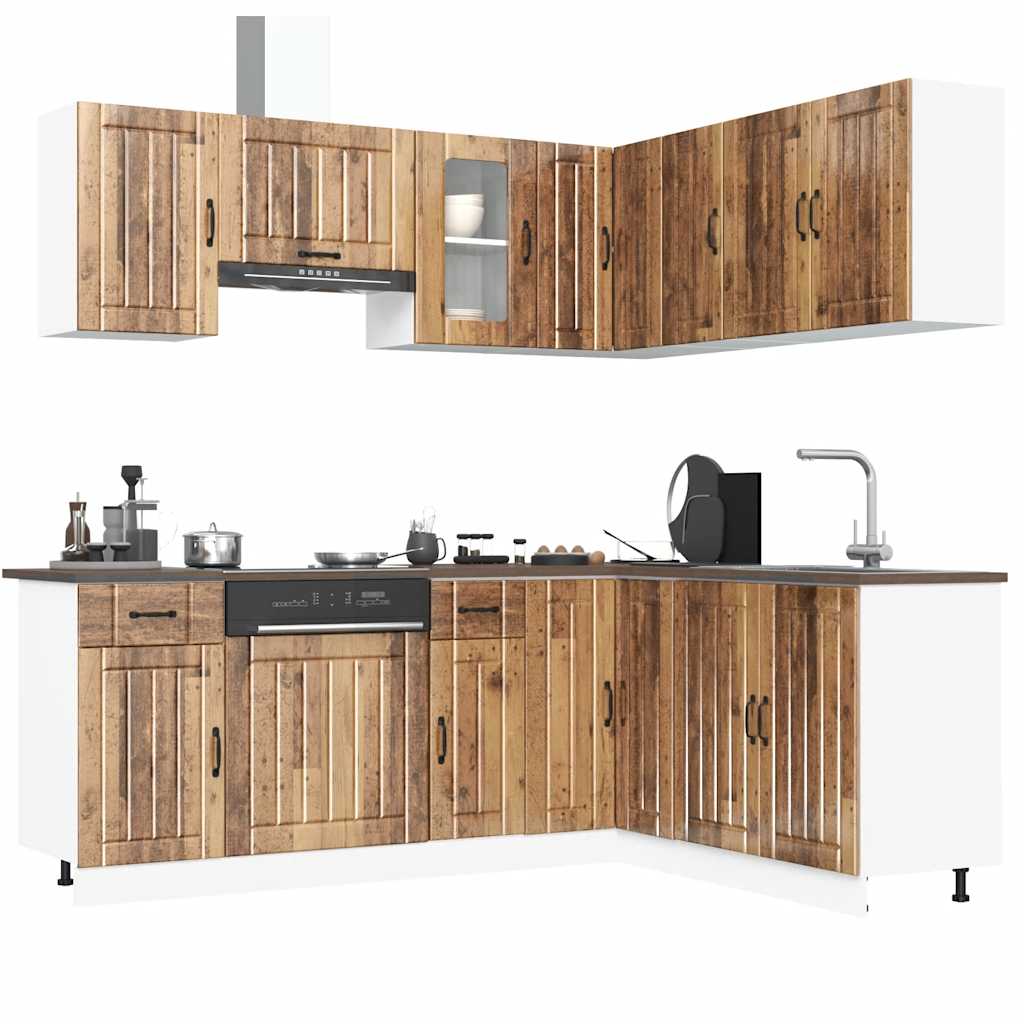 Set Mobili da Cucina 11 pz Lucca Legno Antico in Truciolato | homemem39
