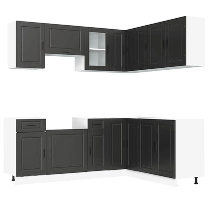 Set Mobili da Cucina 11 pz Porto Neri Legno Multistrato | homemem39