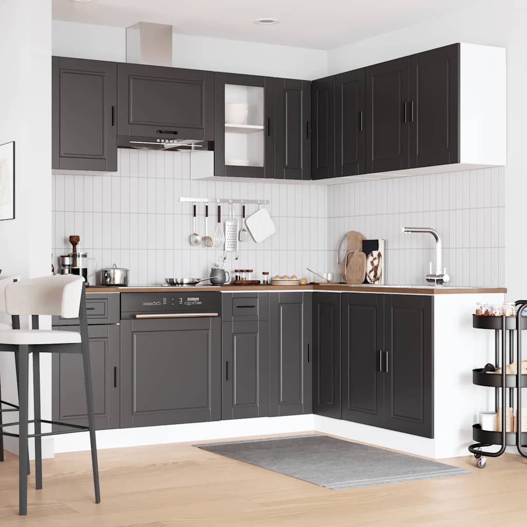 Set Mobili da Cucina 11 pz Porto Neri Legno Multistrato | homemem39