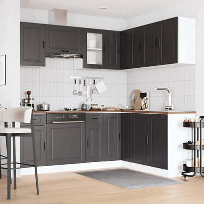 Set Mobili da Cucina 11 pz Porto Neri Legno Multistrato | homemem39