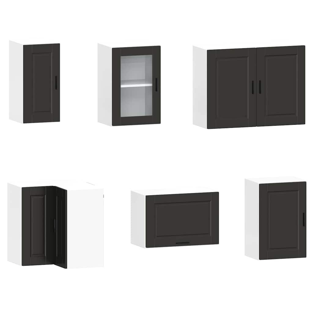 Set Mobili da Cucina 11 pz Porto Neri Legno Multistrato | homemem39