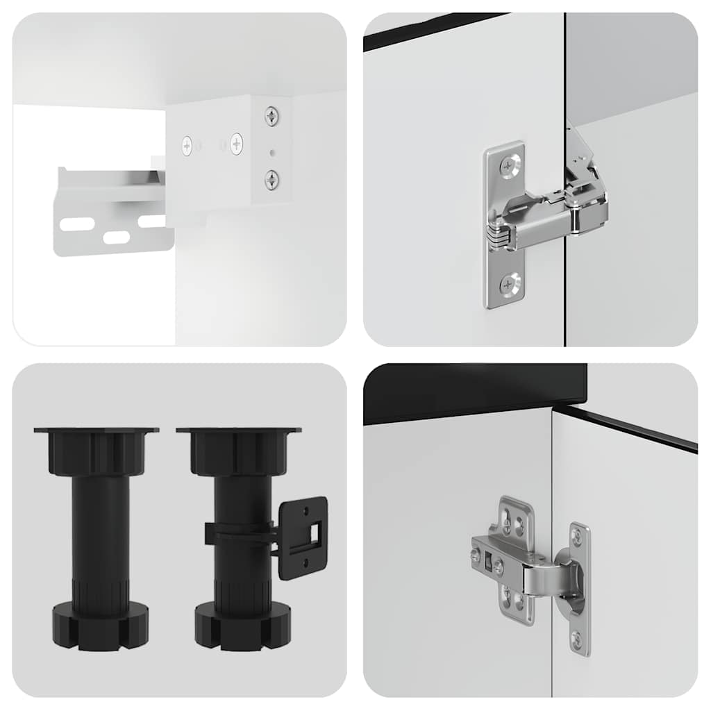 Set Mobili da Cucina 11 pz Porto Neri Legno Multistrato | homemem39