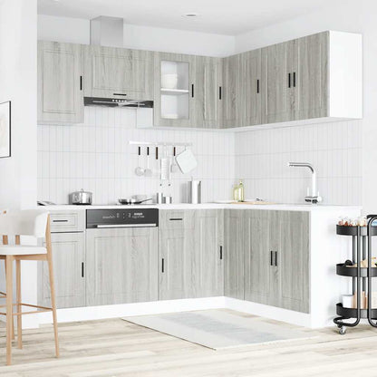 Set Mobili da Cucina 11 pz Porto Grigio Sonoma in Truciolato | homemem39