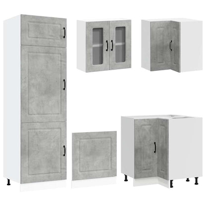 Set Mobili da Cucina 14 pz Kalmar Grigio Cemento in Truciolato