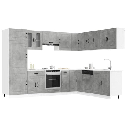 Set Mobili da Cucina 14 pz Kalmar Grigio Cemento in Truciolato
