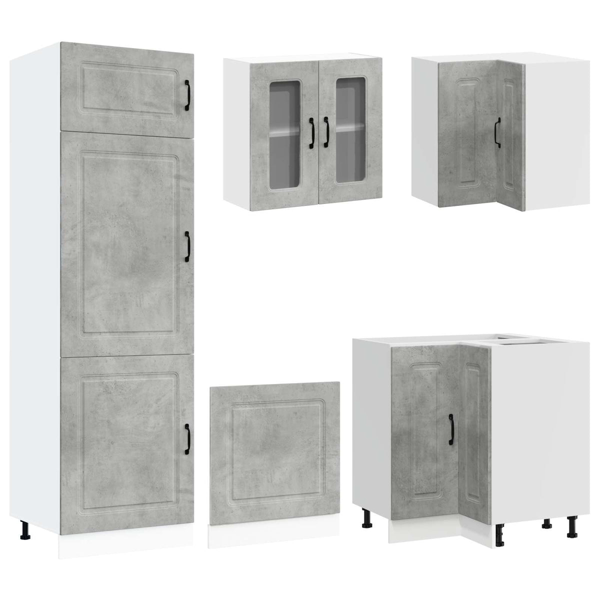 Set Mobili da Cucina 14 pz Kalmar Grigio Cemento in Truciolato
