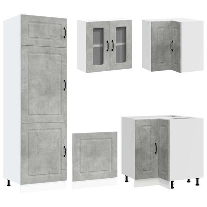 Set Mobili da Cucina 14 pz Kalmar Grigio Cemento in Truciolato