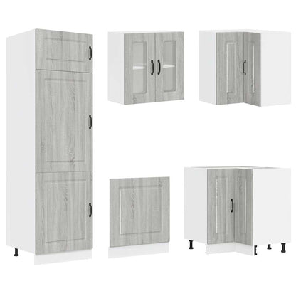 Set Mobili da Cucina 14 pz Kalmar Grigio Sonoma in Truciolato | homemem39
