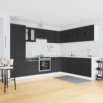 Set Mobili da Cucina 14 pz Lucca Neri Legno Multistrato | homemem39