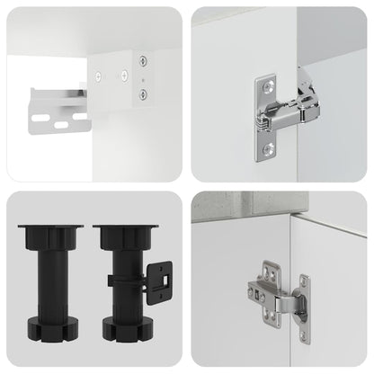Set Mobili da Cucina 14 pz Lucca Grigio Cemento in Truciolato | homemem39