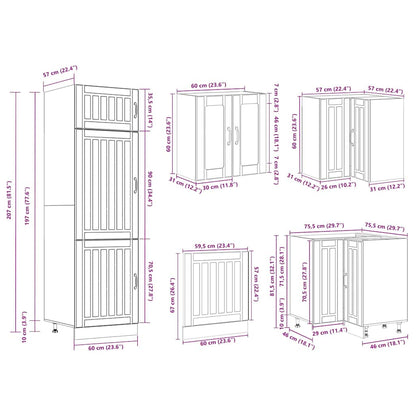 Set Mobili da Cucina 14 pz Lucca Grigio Cemento in Truciolato | homemem39