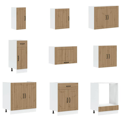 Set Mobili da Cucina 14 pz Lucca Rovere Artigianale Truciolato