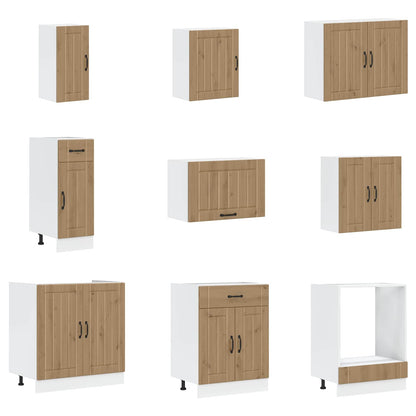 Set Mobili da Cucina 14 pz Lucca Rovere Artigianale Truciolato