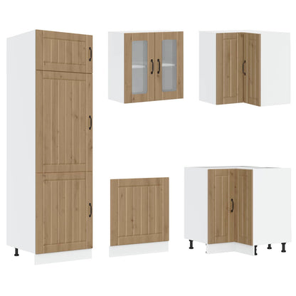 Set Mobili da Cucina 14 pz Lucca Rovere Artigianale Truciolato