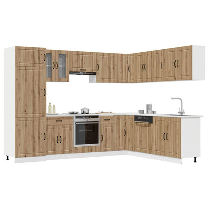 Set Mobili da Cucina 14 pz Lucca Rovere Artigianale Truciolato