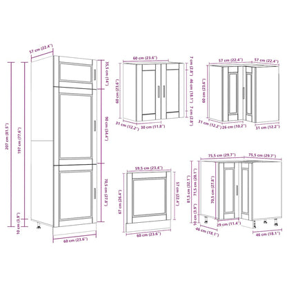 Set Mobili da Cucina 14 pz Porto Neri Legno Multistrato | homemem39