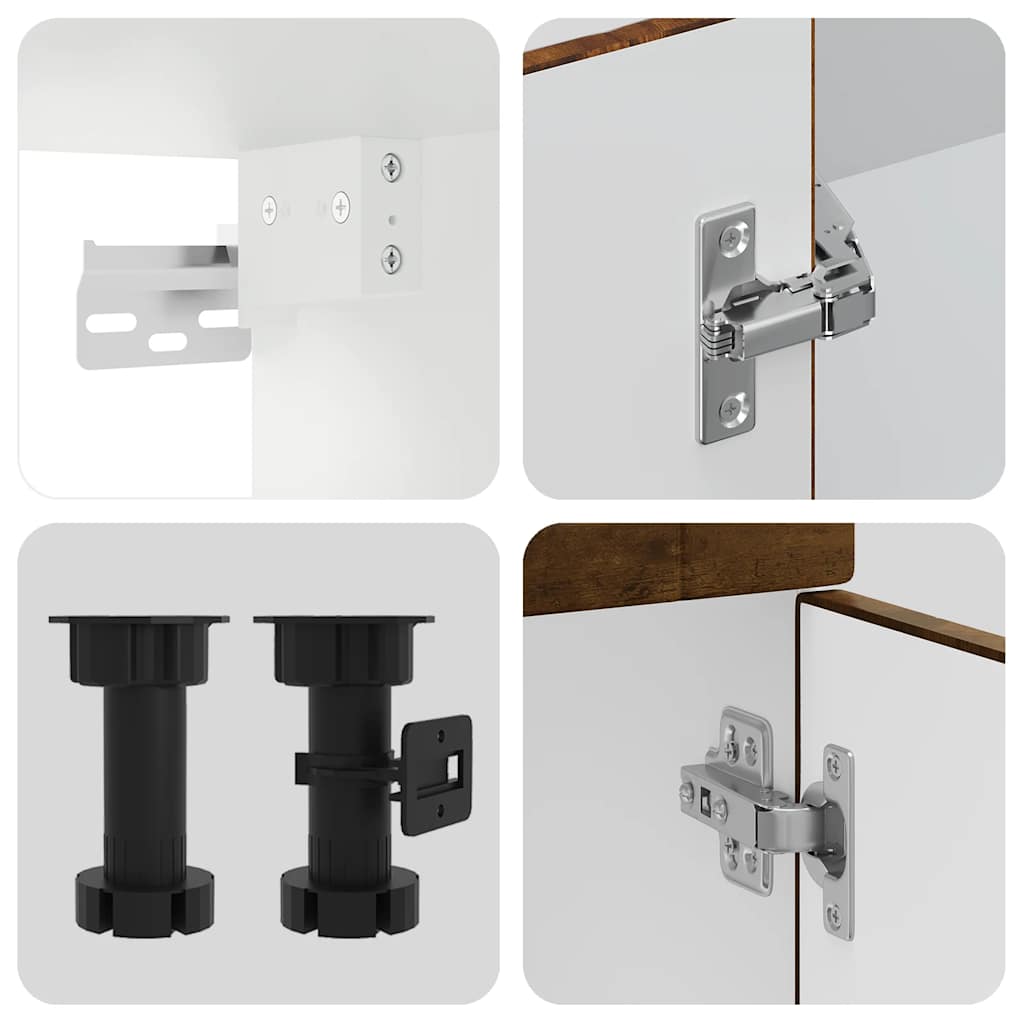 Set Mobili da Cucina 14 pz Porto Rovere Fumo in Truciolato - homemem39