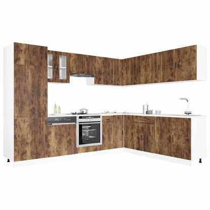 Set Mobili da Cucina 14 pz Porto Rovere Fumo in Truciolato | homemem39